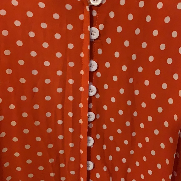 Orange Polka-dot Maxi Dress - Picture 2 of 3